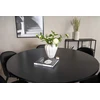 Venture Design Valgomojo stalas, Kopenhaga, ⌀140 cm, Juodas / Valgomasis kėdė, Samtis, 57x76.5x50 cm, Juoda