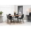 Venture Design Valgomojo stalas, Kopenhaga, ⌀140 cm, Ruda / Valgomasis kėdė, Poliaras, 43x85.3x43.5 cm, Juoda