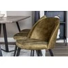 Venture Design Valgomojo stalas, Marina, 180x90x75 cm, Pilka / Valgomasis kėdė, Velvetas, 76.5x50 cm, Žalia