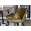 Venture Design Valgomojo stalas, Marina, 180x90x75 cm, Pilka / Valgomasis kėdė, Velvetas, 76.5x50 cm, Žalia