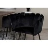 Venture Design Valgomojo stalas Padang 250x100x76 cm Juoda kėdė Limhamn Juodas aksomas