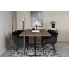 Venture Design Valgomojo stalas Padang 250x100x76 cm Juoda kėdė Limhamn Juodas aksomas