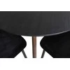 Venture Design Valgomojo stalas, Plaza, 100 cm, Juoda/Riešutas, Valgomasis kėdė, Polar, 53,3x88x42,5 cm, Juoda aksomas