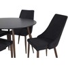 Venture Design Valgomojo stalas, Plaza, 100 cm, juodas+Valgomasis kėdė, Leone, 50x91.5x47 cm, juoda
