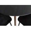 Venture Design Valgomojo stalas, Plaza, 100 cm, Juoda/Riešutas, Valgomasis kėdė, Polar, 53,3x88x42,5 cm, Juoda aksomas