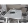 Venture Design Valgomojo stalas, Polar, 120x80 cm, Balta + Valgomasis kėdė, Plaza, 58x86 cm, Šviesiai pilka
