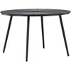 Venture Design Valgomojo stalas San Vito 120 cm juodas Polywood