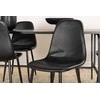 Venture Design Valgomojo stalas, Uno, 200x90 cm, Juodas, Valgomasis kėdė, Polar, 85.3x43.5 cm, Juoda