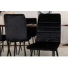 Venture Design Valgomojo stalas, Uno, 200x90 cm, Juoda/Riešutas, Valgomasis kėdė, Windu Lyx, 94x43 cm, Juoda Velveetas