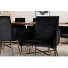 Venture Design Valgomojo stalas, Uno, 200x90 cm, Juodas/Riešutas, Valgomasis kėdė, Petra, 87x57 cm, Nusidėvėjęs varis/Juodas