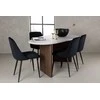 Venture Design Valgomojo stalo ir kėdžių komplektas Grönvik valgomojo stalas ir Night valgomojo kėdė 180x75 cm juodas MDF