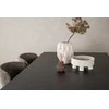 Venture Design Valgomojo stalo ir kėdžių komplektas Vail ir Modesto juodos ir pilkos spalvos MDF ir bouclé