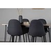 Venture Design Valgomojo stalo ir kėdžių komplektas Tempe valgomojo stalas ir Polar valgomojo kėdė 140x80 cm juoda