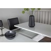 Venture Design Valgomojo stalo ir kėdžių komplektas Pluto 120x160x90 cm baltas ir juodas MDF ir stiklas