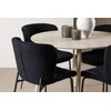 Venture Design Valgomojo stalo ir kėdžių komplektas Plaza valgomojo stalas ir Modesto valgomojo kėdė 100 cm balta MDF plienas