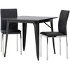 Venture Design Valgomojo stalo ir kėdžių komplektas Tempe valgomojo stalas ir Lily valgomojo kėdė 80x80 cm juoda