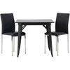 Venture Design Valgomojo stalo ir kėdžių komplektas Tempe valgomojo stalas ir Lily valgomojo kėdė 80x80 cm juoda