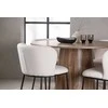 Venture Design Valgomojo stalo ir kėdžių komplektas Lanzo ir Edina 120 cm juodos ir baltos spalvos MDF audinys
