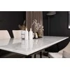Venture Design Valgomojo stalo ir kėdžių komplektas Estelle valgomojo stalas 140x90 cm baltas Leone valgomojo kėdė