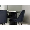 Venture Design Valgomojo stalo ir kėdžių komplektas Isolde valgomojo stalas ir Night valgomojo kėdė 180x75 cm juoda