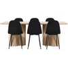 Venture Design Valgomojo stalo ir kėdžių komplektas Olivia valgomojo stalas su Polar valgomojo kėde 210x100 cm balta metalas apmušalas
