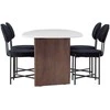 Venture Design Valgomojo stalo ir kėdžių komplektas Grönvik ir Stella 180x75 cm juodas MDF