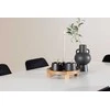Venture Design Valgomojo stalo ir kėdžių komplektas Silar valgomojo stalas ir naktinė valgomojo kėdė 180x90 cm juoda ir balta