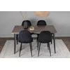 Venture Design Valgomojo stalo ir kėdžių komplektas Tempe valgomojo stalas ir Polar valgomojo kėdė 140x80 cm juoda