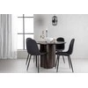 Venture Design Valgomojo stalo ir kėdžių komplektas Olivia valgomojo stalas ir Polar valgomoji kėdė Mocca ir juoda
