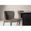 Venture Design Valgomojo stalo ir kėdžių komplektas Vail ir Modesto juodos ir pilkos spalvos MDF ir bouclé