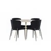 Venture Design Valgomojo stalo ir kėdžių komplektas Plaza valgomojo stalas ir Modesto valgomojo kėdė 100 cm balta MDF plienas