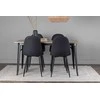 Venture Design Valgomojo stalo ir kėdžių komplektas Tempe valgomojo stalas ir Polar valgomojo kėdė 140x80 cm juoda