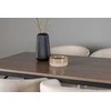 Venture Design Valgomojo stalo ir kėdžių komplektas Tempe ir Berit 140x80 cm Juodasis graikinis riešutas, smėlio spalvos MDF, aksomas