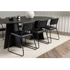 Venture Design Valgomojo stalo ir kėdžių komplektas Bootcut Oval ir Kenth 230x115 cm Juodas