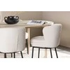Venture Design Valgomojo stalo ir kėdžių komplektas 180x90 cm baltas plienas MDF