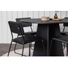 Venture Design Valgomojo stalo ir kėdžių komplektas Bootcut ir Kenth 110 cm juodas MDF faneruotė ir PU