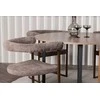 Venture Design Valgomojo stalo ir kėdžių komplektas Durango ir Morning 120 cm Juodasis riešutas MDF Plienas