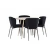 Venture Design Valgomojo stalo ir kėdžių komplektas Plaza valgomojo stalas ir Modesto valgomojo kėdė 100 cm balta MDF plienas
