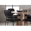 Venture Design Valgomojo stalo ir kėdžių komplektas Lanzo valgomojo stalas 120 cm juodas MDF bouclé metalas