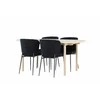 Venture Design Valgomojo stalo ir kėdžių komplektas Andy valgomojo stalas ir Modesto valgomojo kėdė 180x90 cm balta plienas