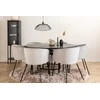 Venture Design Valgomojo stalo ir kėdžių komplektas Kopenhaga 140x74 cm Juodas aksomas