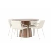 Venture Design Valgomojo stalo ir kėdžių komplektas Lanzo valgomojo stalas ir Tvist valgomojo kėdė 120 cm smėlio spalvos