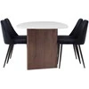 Venture Design Valgomojo stalo ir kėdžių komplektas Grönvik valgomojo stalas ir Night valgomojo kėdė 180x75 cm juodas MDF