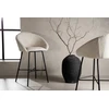 Venture Design Velvet baro kėdės 2 vnt., juoda/balta