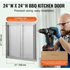 VEVOR Lauko virtuvės durys 610x610 mm, nerūdijančio plieno
