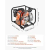 Vevor Benzininis vandens siurblys 50,8 mm 128 gpm 6AG