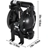 VEVOR Oro varomas dvigubas diafragminis siurblys QBY4-25L F46