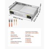 Vevor Elektrinė keptuvė 72,5x40 cm nerūdijantis plienas pusiau grublėta pusiau lygi
