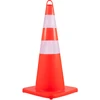 VEVOR PVC kūgiai 28 cm, atšvaitai, 10 vnt. - eismo, statybų, parkavimo saugumui