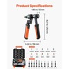 Vevor Kniedės veržlių įrankių rinkinys, 21x15.8x4.2 cm, oranžinė, su reketiniu mechanizmu